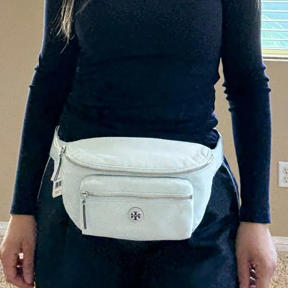 New, Tory Burch nylon summit belt bag with silver hardware - Picture 9 of 11